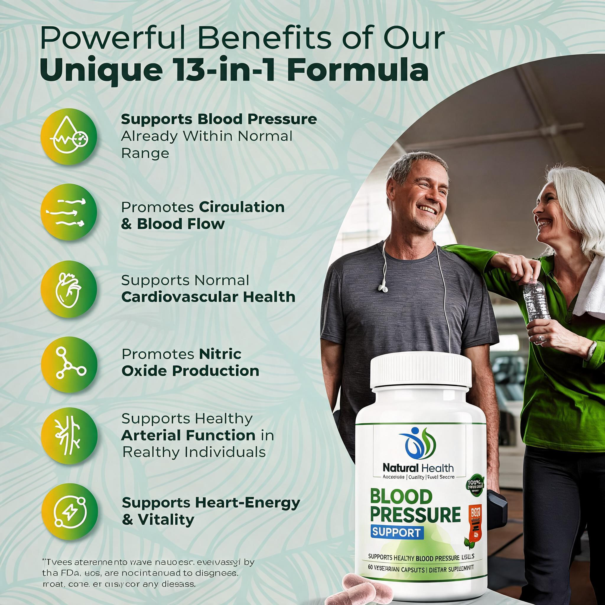 Blood Pressure & Heart Support | دعم ضغط الدم والقلب – 90 Capsules