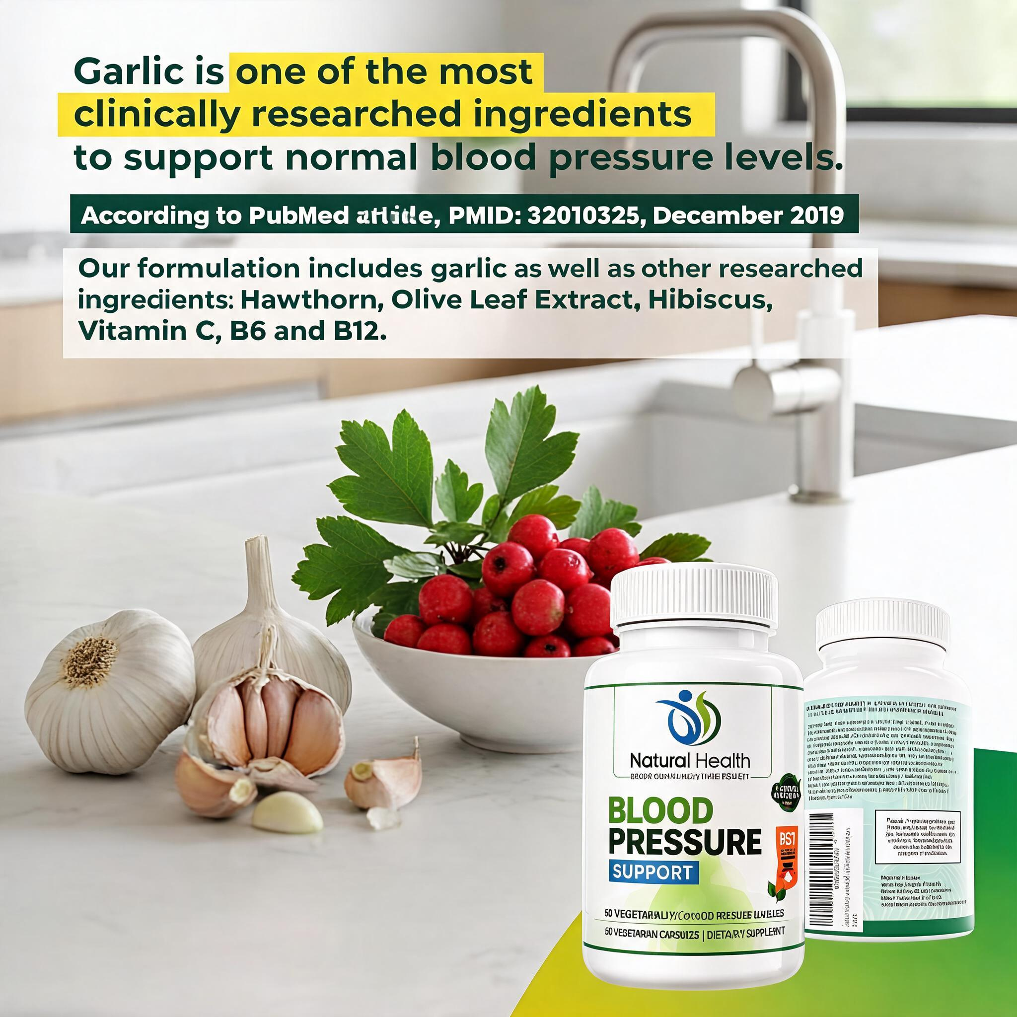 Blood Pressure & Heart Support | دعم ضغط الدم والقلب – 90 Capsules